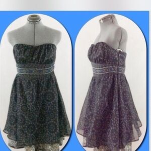 VINTAGE Free People Black and White Floral Dress